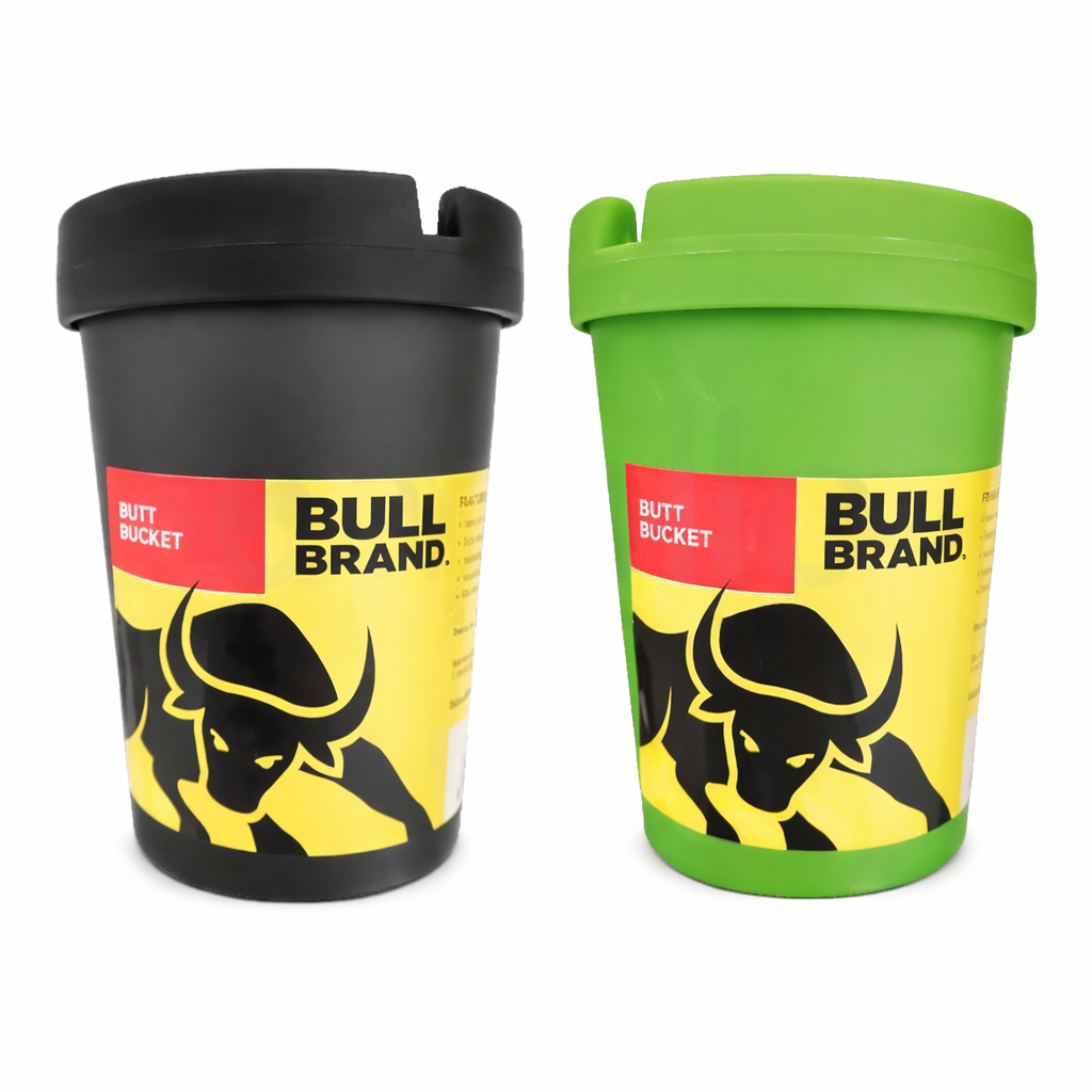 Bull Brand Butt Bucket Ashtray - Self-extinguishing