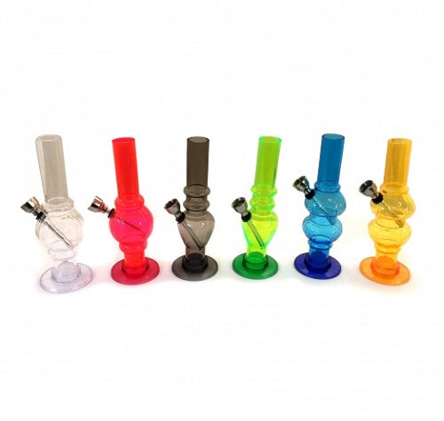 6 Inch Acrylic Bong - Assorted Designs image 0