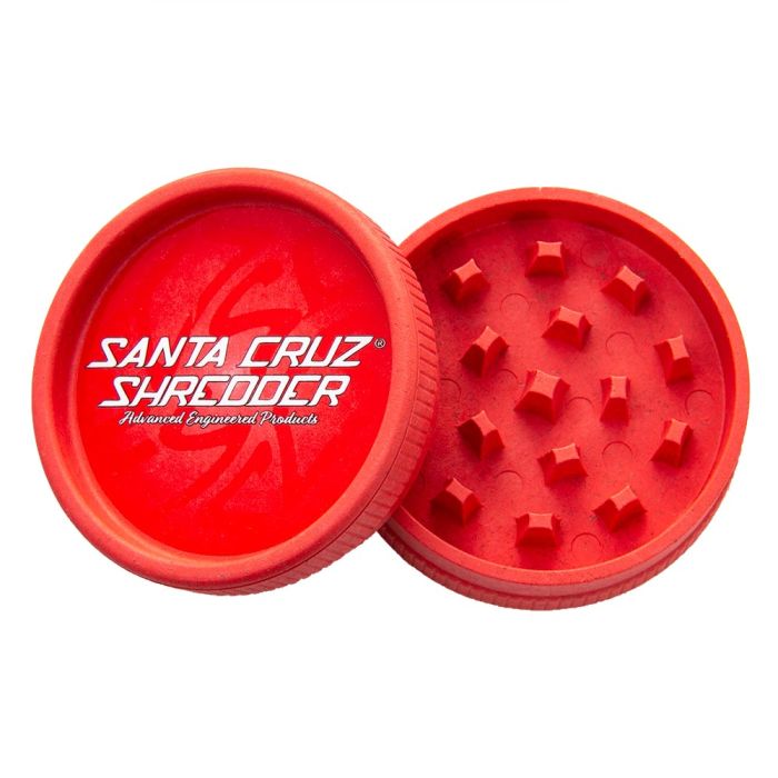 Vibes x Santa Cruz Shredder Hemp Plastic Grinder - 4 Piece - Red image