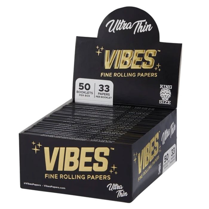 Vibes Ultra Thin King Size Papers - Black image 0