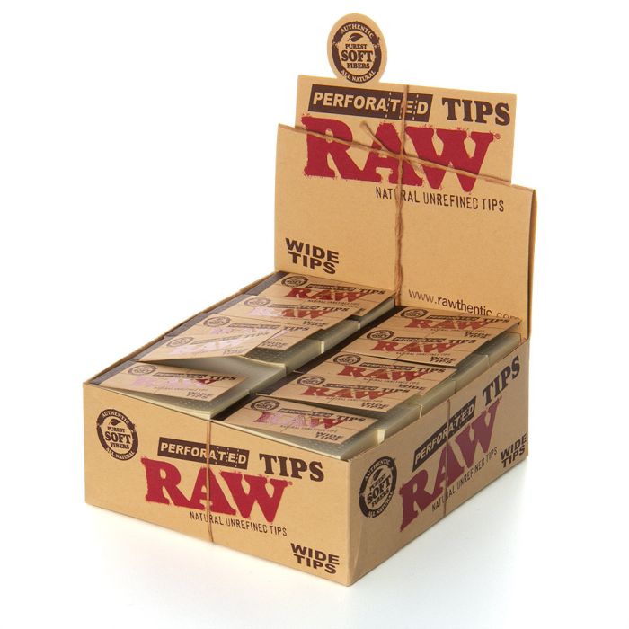 Raw Perforated Wide Filter Tips - Roaches image 0