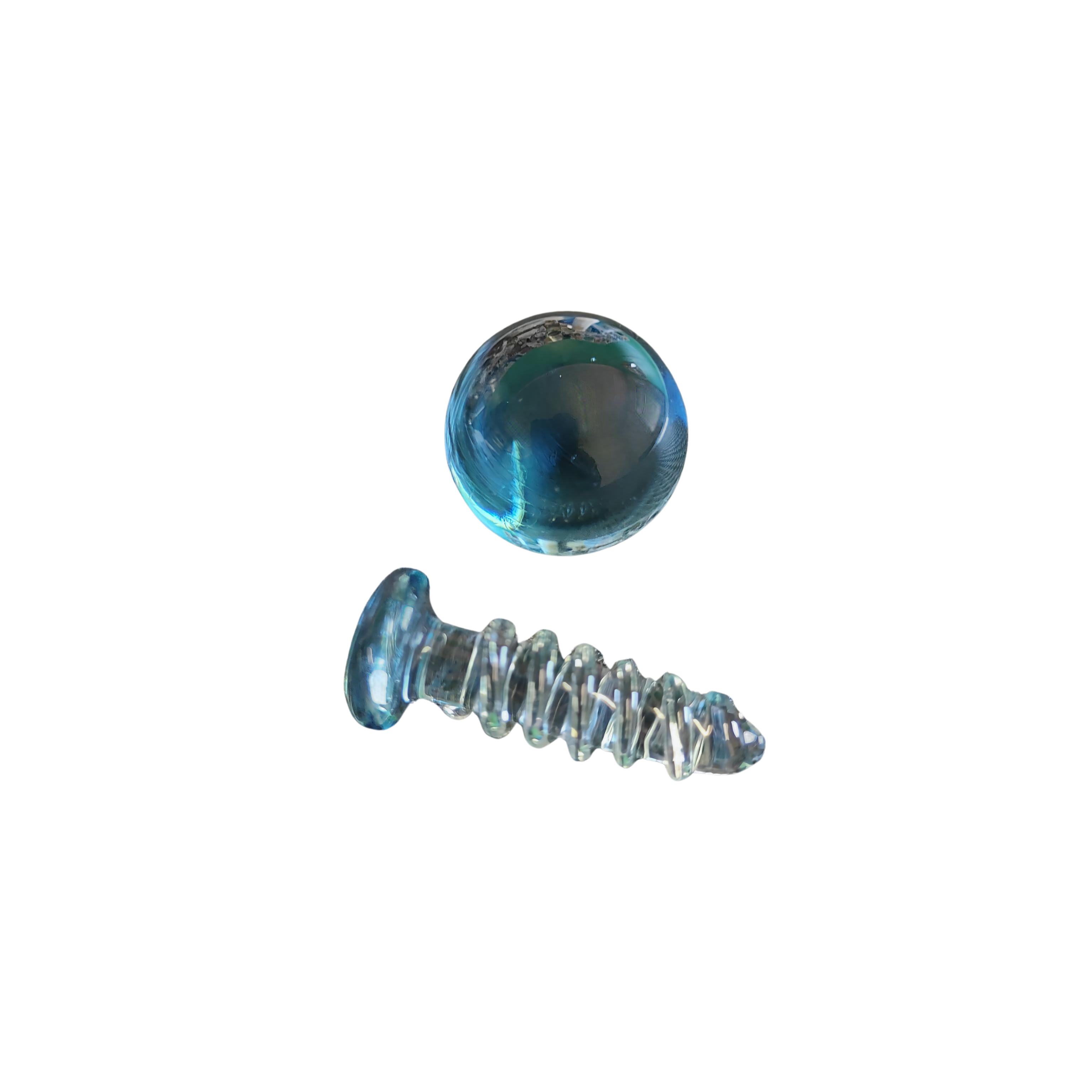 Glass Charlie Marble & Screw Set - Rawdrop