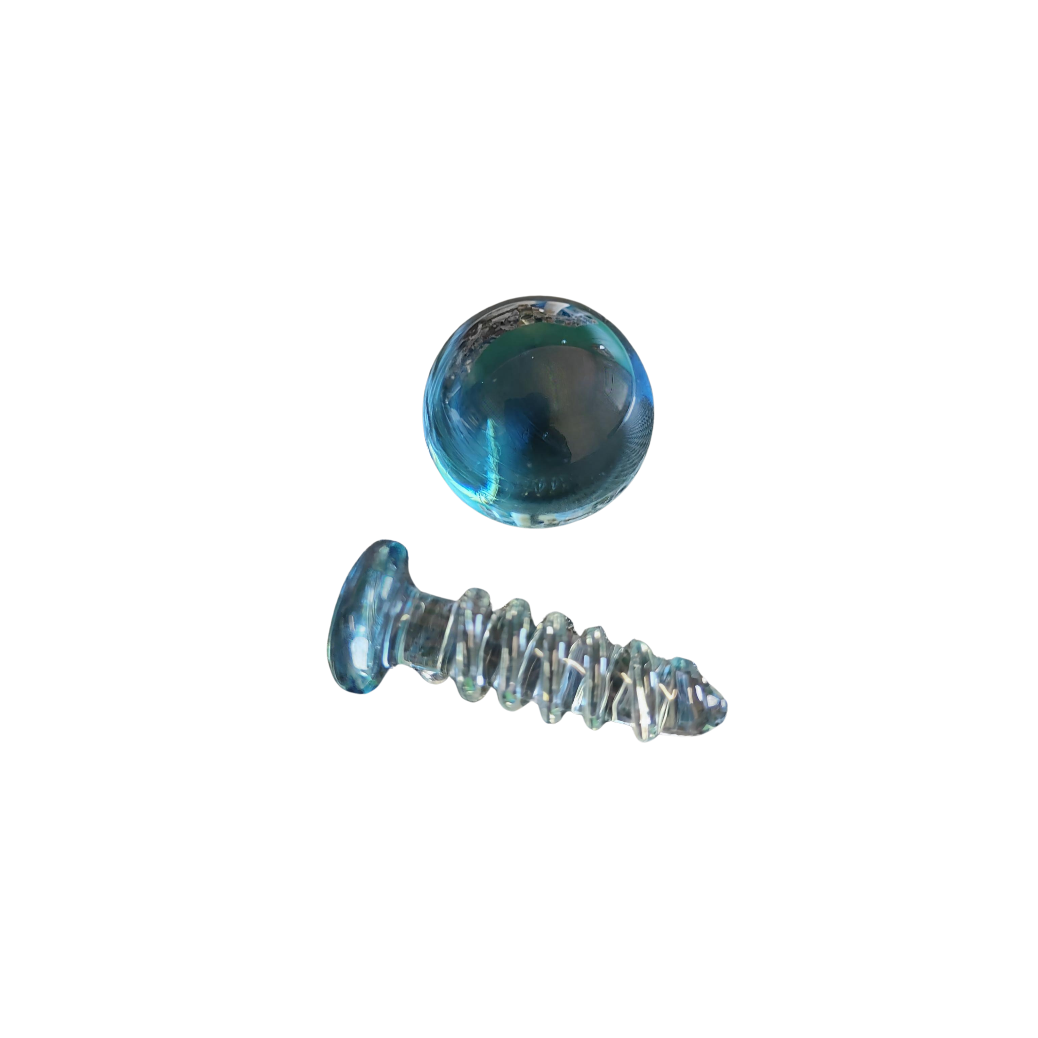 Glass Charlie Marble & Screw Set - Rawdrop